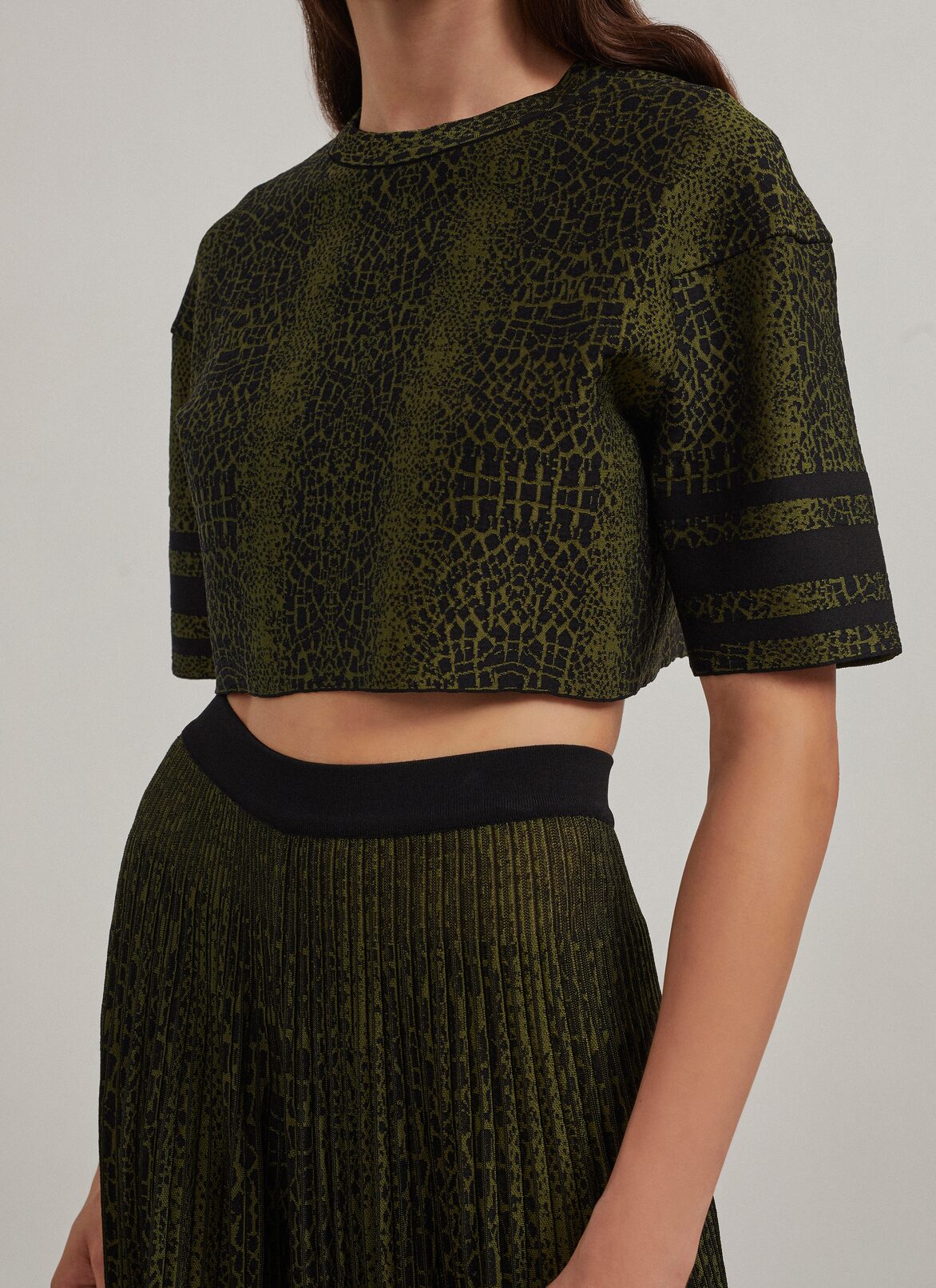 Cardigan ALAÏA BLACK/GREEN CARDIGAN